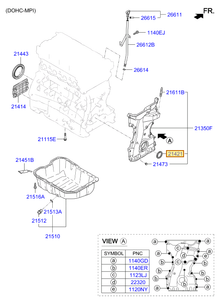 Esquema Microcat Hyundai: OEM 21421-2G100, pieza 21421 seleccionada