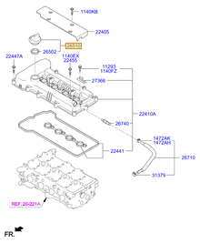 Esquema Microcat Hyundai: OEM 26510-26600, pieza 26510 seleccionada