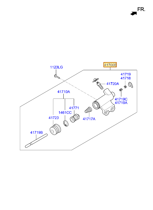 Esquema Microcat Hyundai: OEM 41700-4F010, pieza 41700B seleccionada