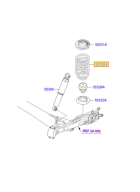 Esquema Microcat Hyundai: OEM 55330-1R000, pieza 55350S seleccionada