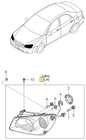 Esquema Microcat Kia: OEM 92101-2F010, pieza 92101E/1 seleccionada