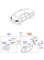 Esquema Microcat Hyundai: OEM 92401-2B520, pieza 92401B seleccionada