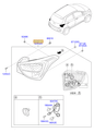 Esquema Microcat Hyundai: OEM 92401-B4000, pieza 92401A seleccionada