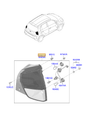 Esquema Microcat Hyundai: OEM 92401-C4000, pieza 92401A seleccionada