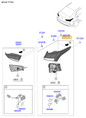 Esquema Microcat Hyundai: OEM 92402-H6500, pieza 92402B seleccionada