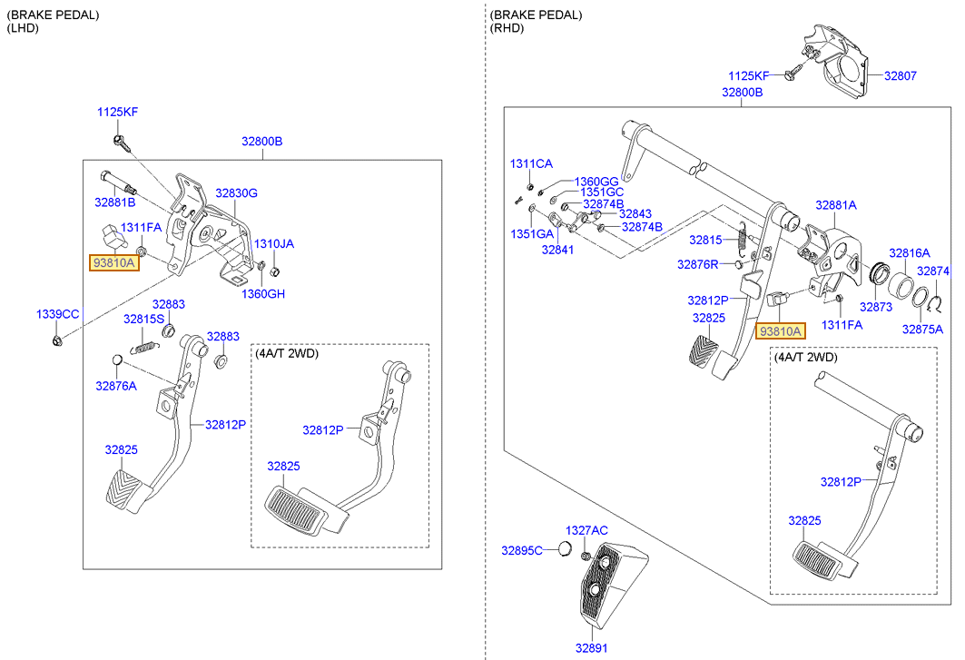Esquema Microcat Hyundai: OEM 93810-3K000, pieza 93810A seleccionada
