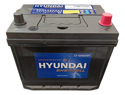 Bateria Hyundai 60 Ah, (+) Derecho, 450 Cca Bornes Altos Derecho