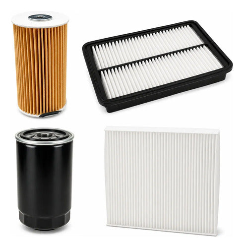 Kit 4 Filtros Mixto Hyundai Santa Fe 2.2 2013-2018