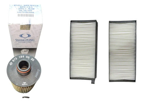 Kit Filtros Aceite y Polen Mixto New Actyon 2012-2017