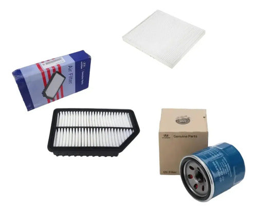 Kit Filtros Aire Polen Aceite Para Accent Rb 1.4 2011 2018
