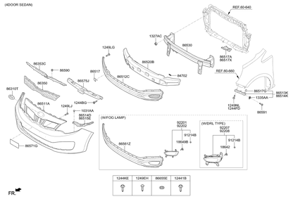 Par Neblineros Para Kia Rio 4 Sedan 2012-2015 Ambos Lados