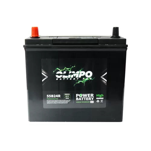 Batería Olimpo 55B24R 45 Ah 420 CCA positivo izquierdo